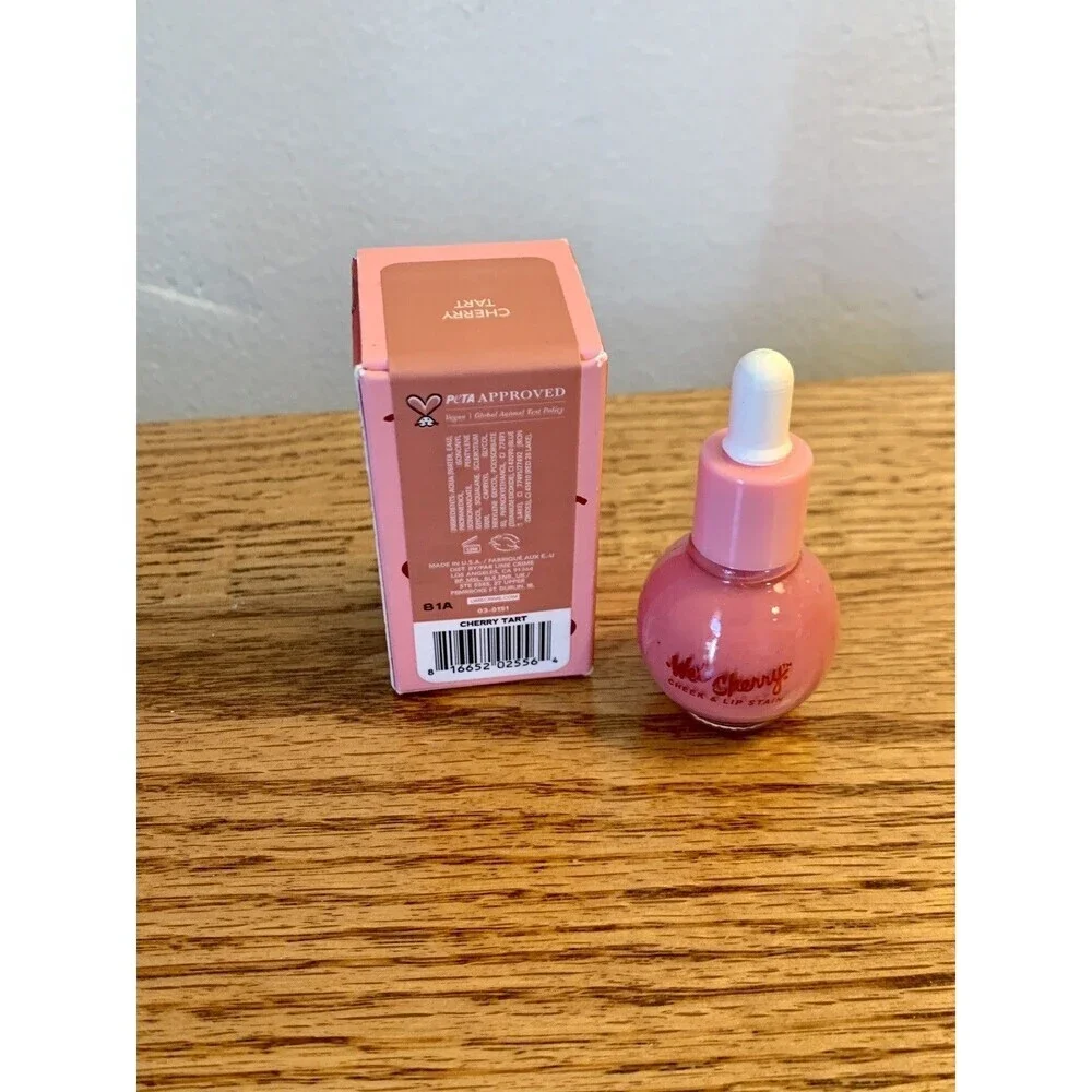 (2) Lime Crime Wet Cherry Cheek Lip Stain CHERRY TART CHERRY PUDDING New/NIB SET